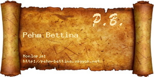 Pehm Bettina névjegykártya