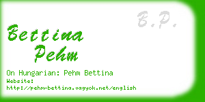 bettina pehm business card